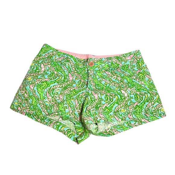 Lilly Pulitzer Rare Callahan Shorts in Chomp Chomp alligator Sz 6 - Picture 2 of 7